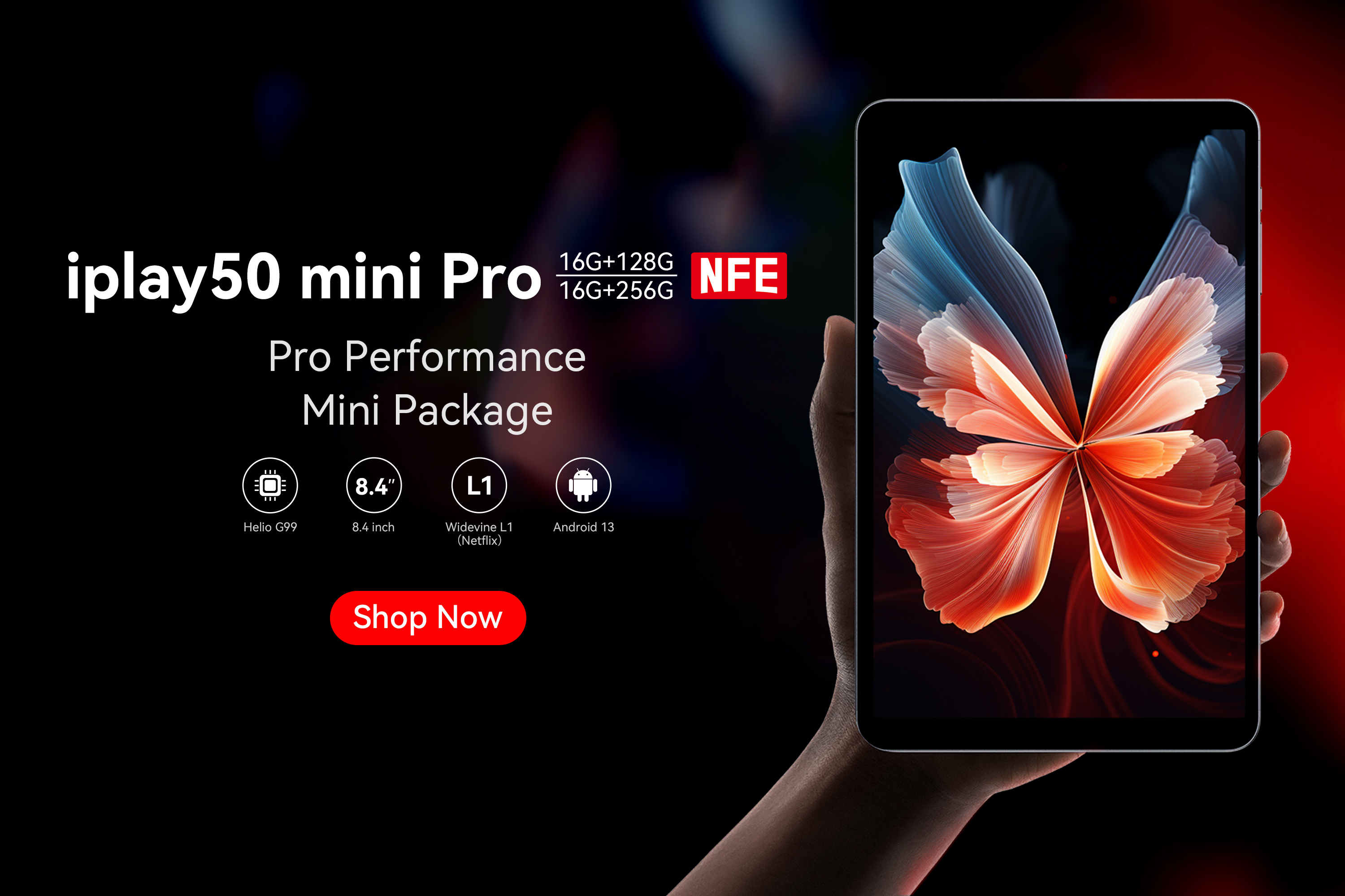 ALLDOCUBE 8.4 inch Android 13 Tablet iPlay50 Mini Pro, 16GB